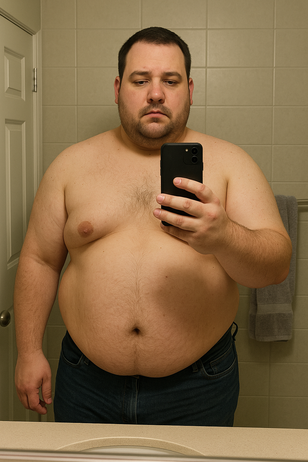 Progress photo at Week 1