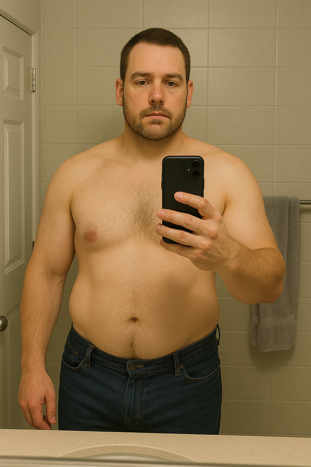 Progress photo at Week 8